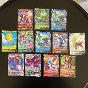 Set of 12 Pokémon cards - V and VMax